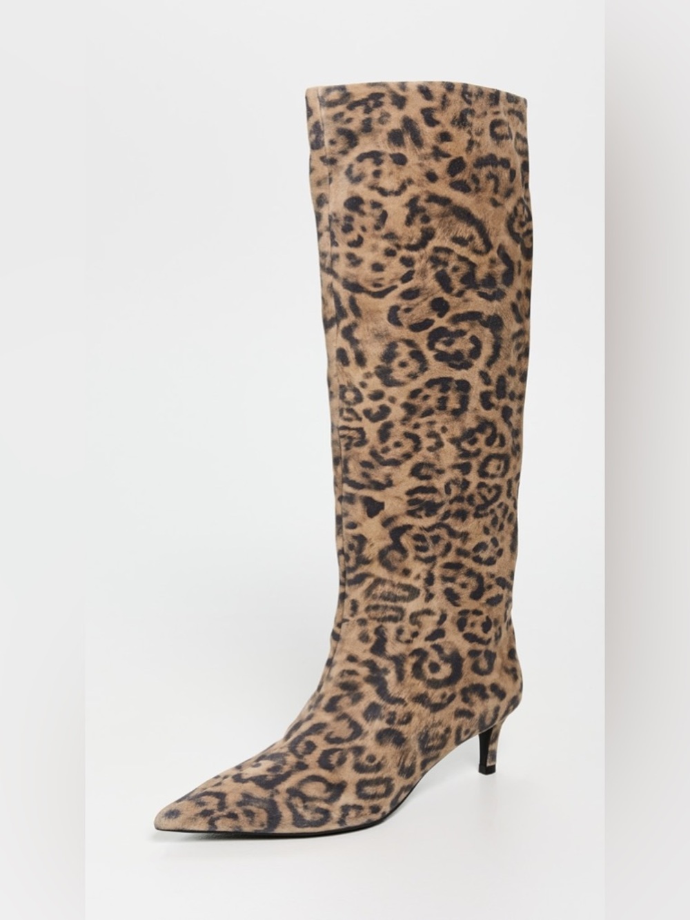 New Free People Leopard Kiki Kitten Heel Boots - Picture 2 of 7